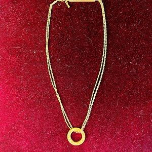 Silvertone rhinestone eternity necklace